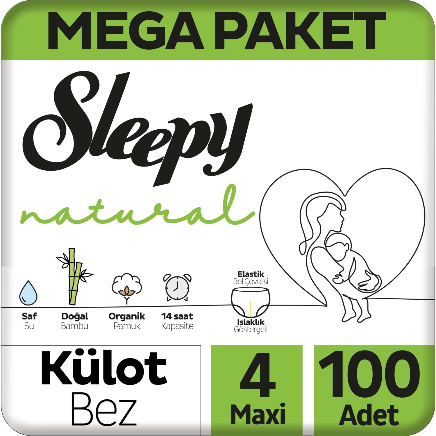 Sleepy Natural Mega Külot Bez Maxi No:4 100lü