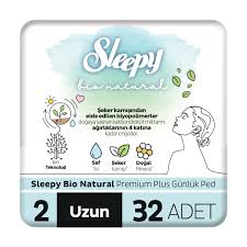 Sleepy Bio Natural Premium Plus Günlük Ped Uzun 32 Adet Ped